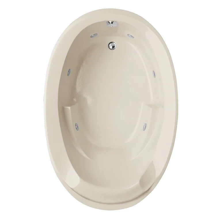Combination Tub Designer Collection Deanna 60 x 40 x 22 Inch Drop-In End Drain Biscuit Oval - Frankwebs