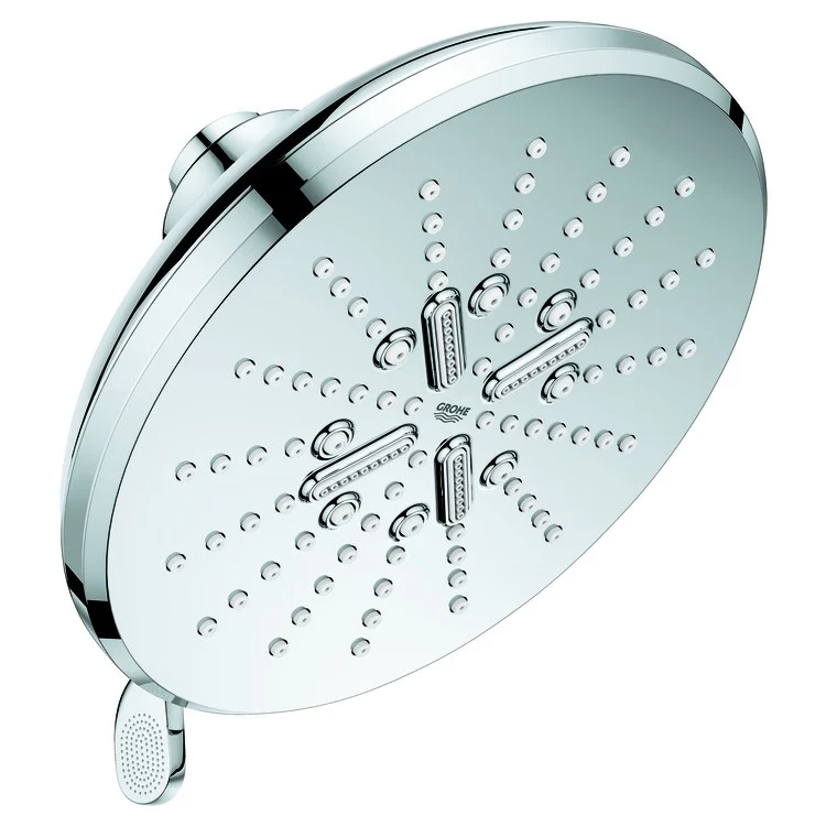Showerhead Rainshower Smartactive 3 Function Starlight Chrome 6-1/2 Inch 1.75 Gallons per Minute Rain with Drip Stop Jet with Drip Stop Active Massage - Frankwebs