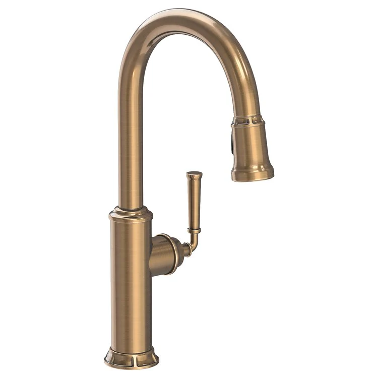 Kitchen Faucet Gavin 1 Lever ADA Aged Brass Pull Down Spout Height 10-3/8 Inch 1.8 Gallons per Minute - Frankwebs