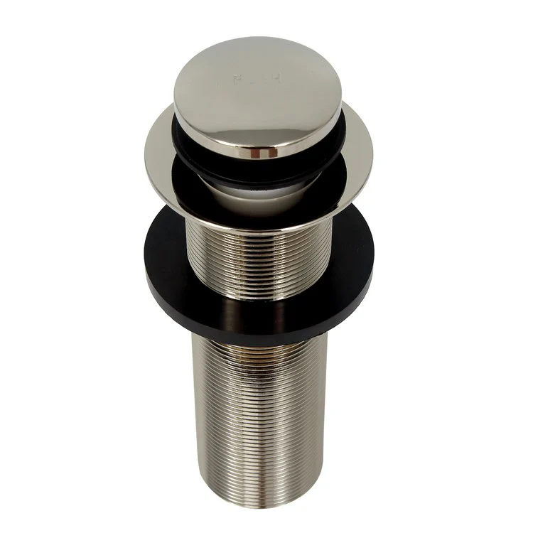 Pop-Up Drain Extended 6 Inch Brushed Nickel Brass for Tubs without Overflow - Frankwebs