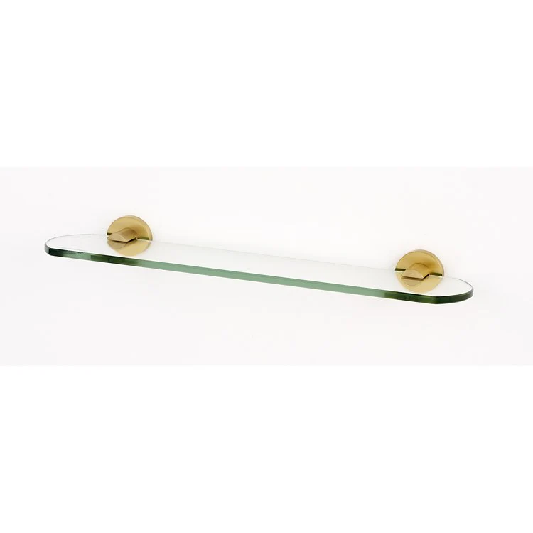 Shelf Contemporary I Bath with Brackets Satin Brass 18 Inch Brass/Glass - Frankwebs