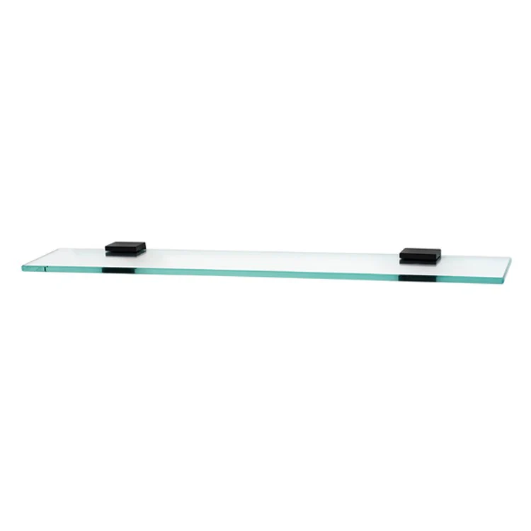 Shelf Contemporary II Bath with Brackets Satin Nickel 24 Inch Brass/Glass 4-1/2 Inch - Frankwebs