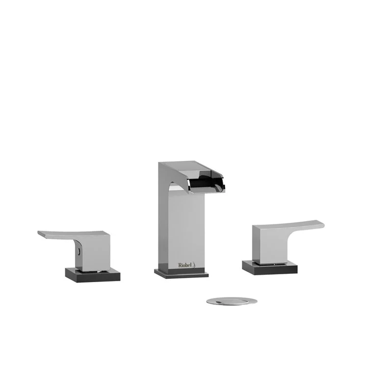 Lavatory Faucet Zendo Widespread 8 Inch Spread 2 Lever ADA Chrome 1.5 Gallons per Minute - Frankwebs