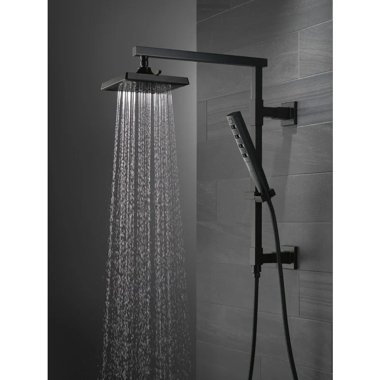 Shower Column Emerge Universal Showering Components Angular Matte Black 18 Inch - Frankwebs