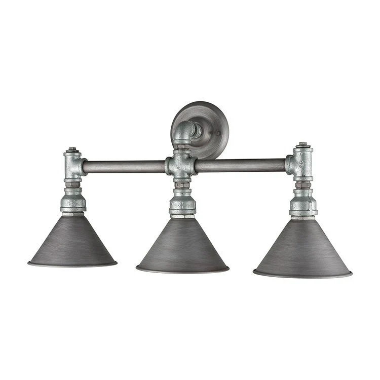 Cast Iron Pipe Three-Light Bathroom Vanity Fixture - Frankwebs