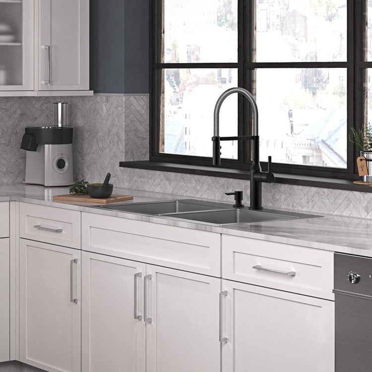 Kitchen Sink Crosstown 33 x 22 Inch Double Bowl Equal Kit 2 Hole Polished Satin Drop-In Undermount - Frankwebs