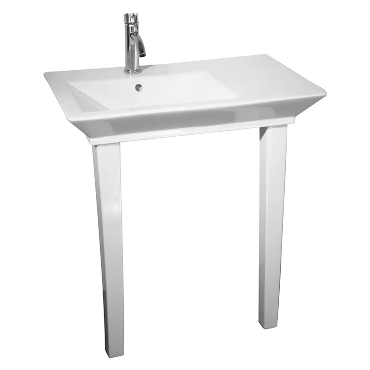 Console Sink Opulence His 31-1/2 Inch Rectangle White 1 Hole - Frankwebs
