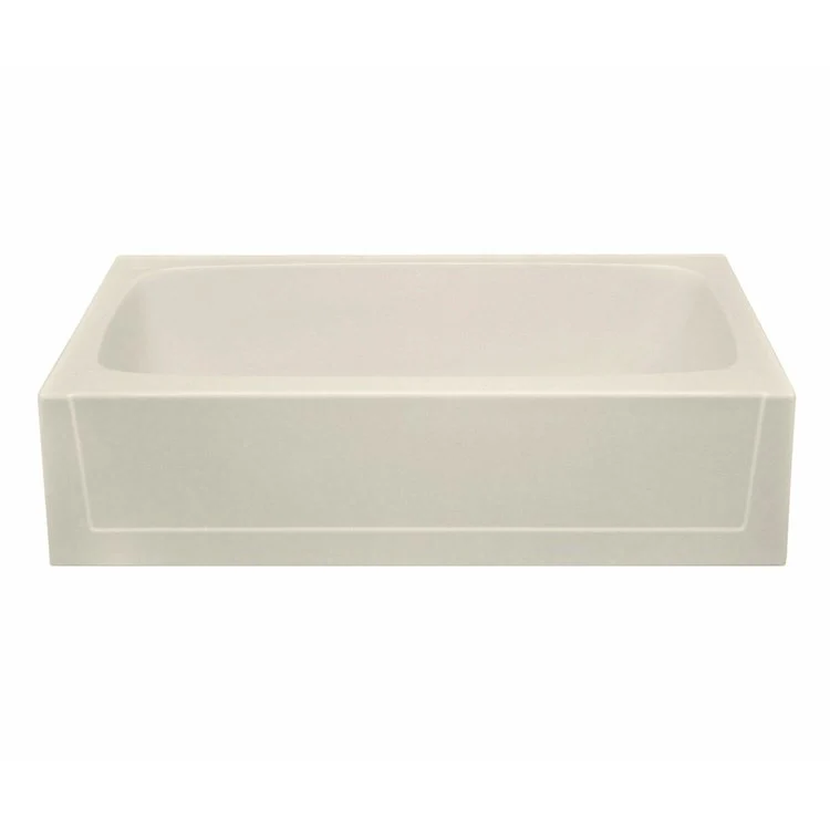 Soaking Tub Alcove Right Drain Biscuit Rectangle 50 Gallons 60 x 30 x 15 Inch - Frankwebs