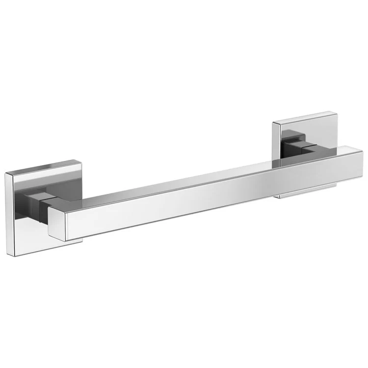 Grab Bar 12 Inch European Square Brilliance Luxe Nickel ADA Concealed Mount Metal - Frankwebs