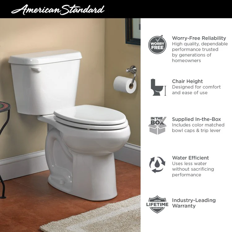 Colony Right Height Elongated 2-Piece Toilet with Left-Hand Lever/10