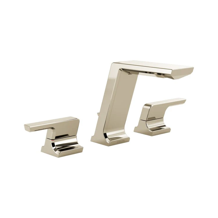 Lavatory Faucet Pivotal Widespread 6-16 Inch 2 Lever ADA WaterSense Lumicoat Polished Nickel 1.2 Gallons per Minute - Frankwebs