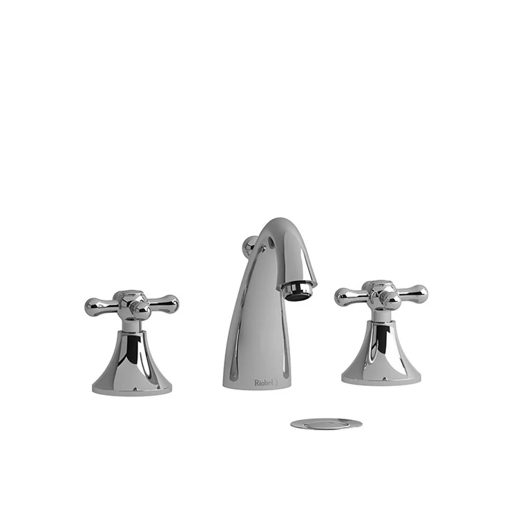 Lavatory Faucet Classic Widespread 8 Inch Spread 2 Cross ADA Chrome 1.0 Gallons per Minute - Frankwebs