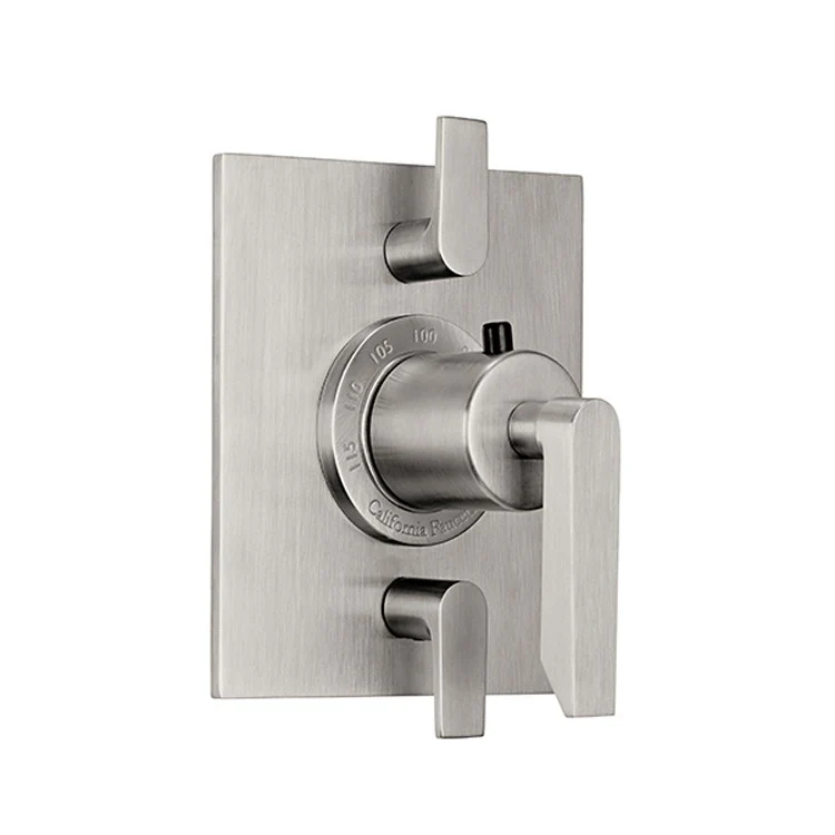 Thermostatic Trim Rincon Bay Rectangular with Dual Volume Control 3 Lever Bella Terra Bronze ADA for Requires Rough Valve TH52-R Or TH52D2-R Handles and Escutcheon Brass 6 Inch Length - Frankwebs