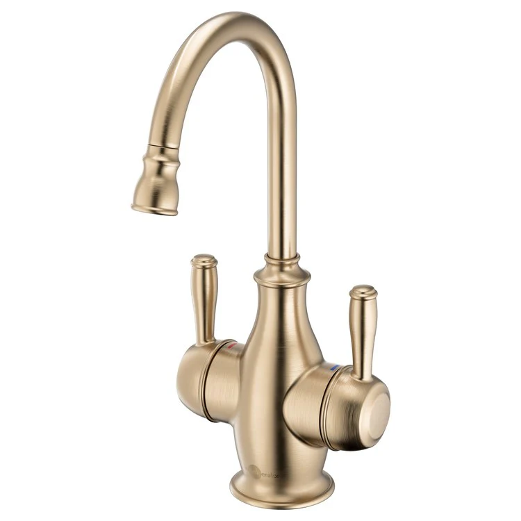 Water Dispenser Showroom Traditional 2010 Instant 2 Lever ADA Gooseneck Swivel 360 DEG Brushed Bronze - Frankwebs