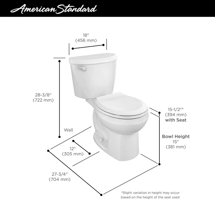 Colony Round 2-Piece Toilet with Left-Hand Lever/12