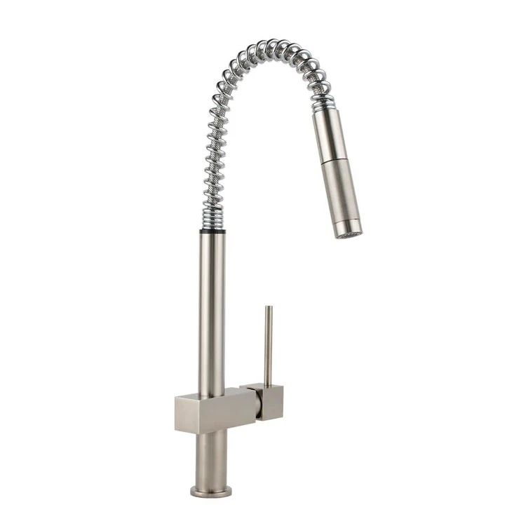 Kitchen Faucet Avado Deck Mount 1 Forward Only Lever ADA Brushed Nickel Semi-Pro 1 Hole Spout Height 21-1/8 Inch - Frankwebs