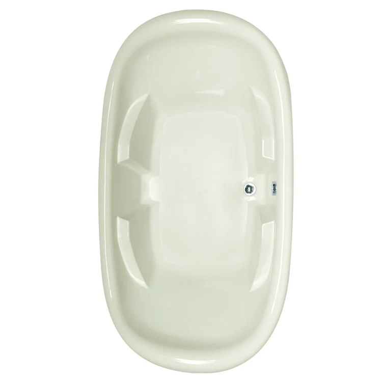 Soaking Tub Designer Collection Natalie 78 x 44 Inch Drop-In Tub Only Side Center Bone Acrylic - Frankwebs