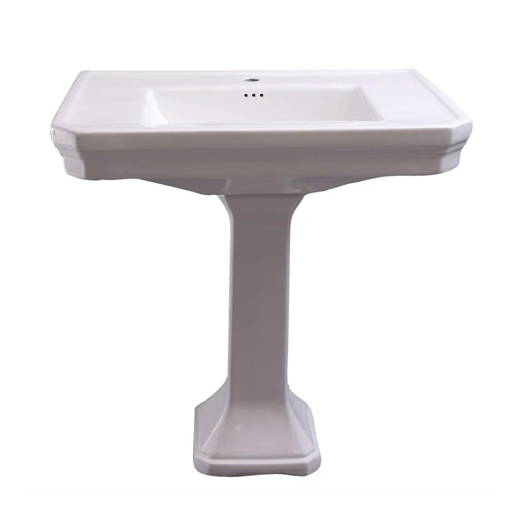 Pedestal Lavatory Corbin White Rectangular - Frankwebs