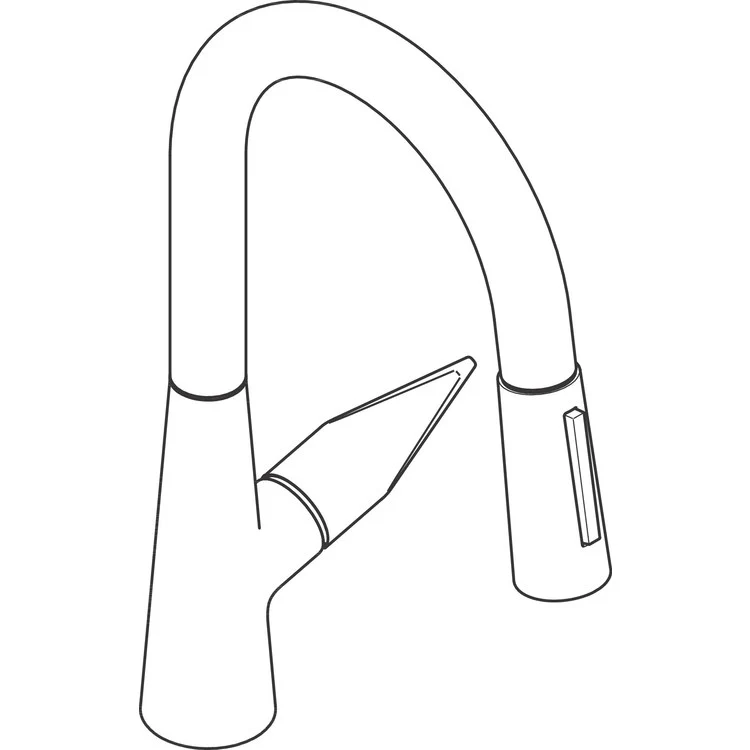 Kitchen Faucet Talis S 1 Lever ADA Matte Black Pull Down 2 Function Gooseneck/High Arc 150 Degree Swivel 1.75 Gallons per Minute - Frankwebs