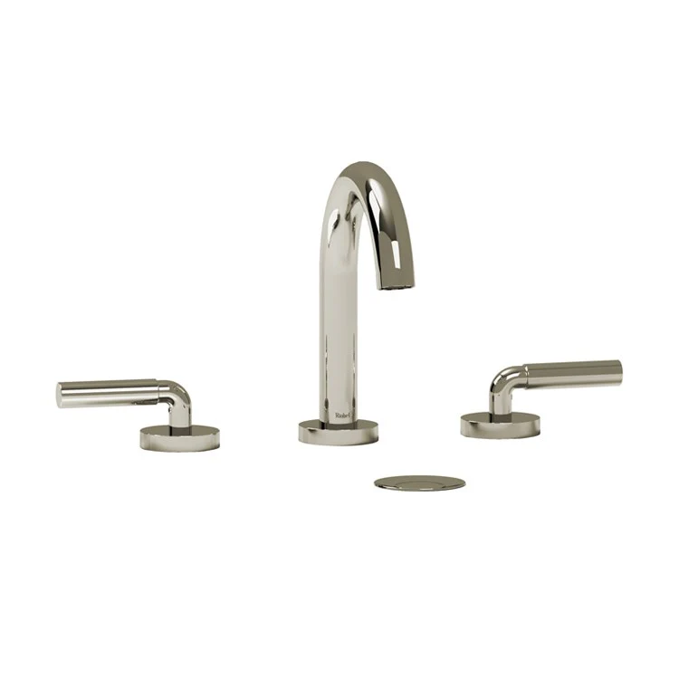 Lavatory Faucet Riu Widespread 8 Inch Spread 2 Lever ADA Polished Nickel 1.2 Gallons per Minute - Frankwebs
