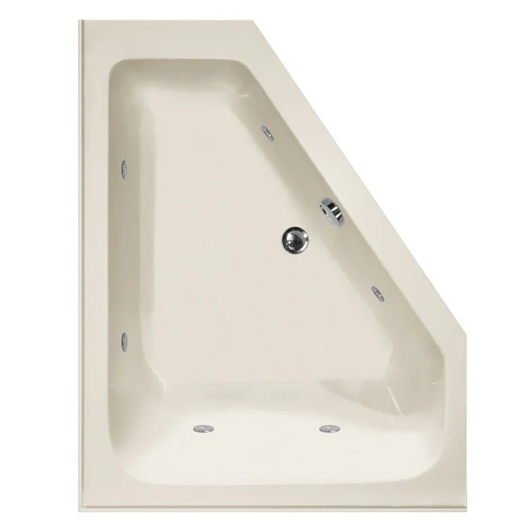 Whirlpool Tub Designer Collection Courtney 60 x 48 x 21 Inch Right Hand Drain Biscuit Corner Includes HydrOzone Sanitation Feature - Frankwebs