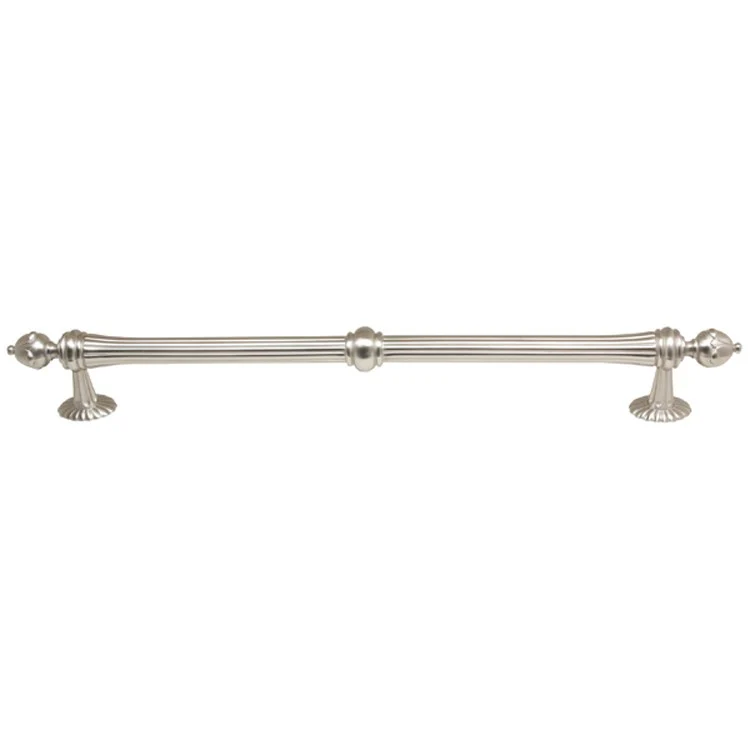 Pull Ornate Oversized Satin Nickel Brass 12 Inch 12-1/4 Inch 2-1/2 Inch - Frankwebs