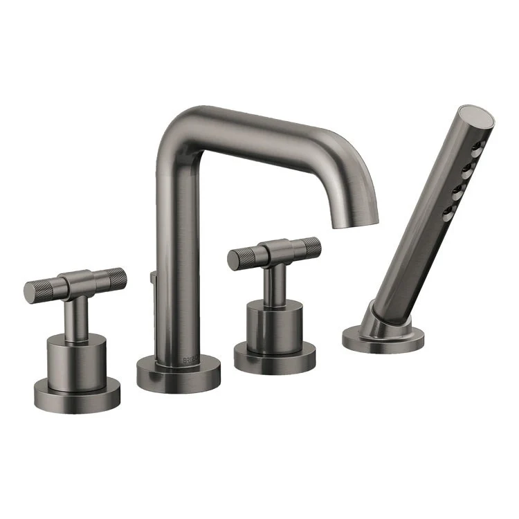 Litze Two Handle Roman Tub Faucet with Handshower without Handles - Frankwebs
