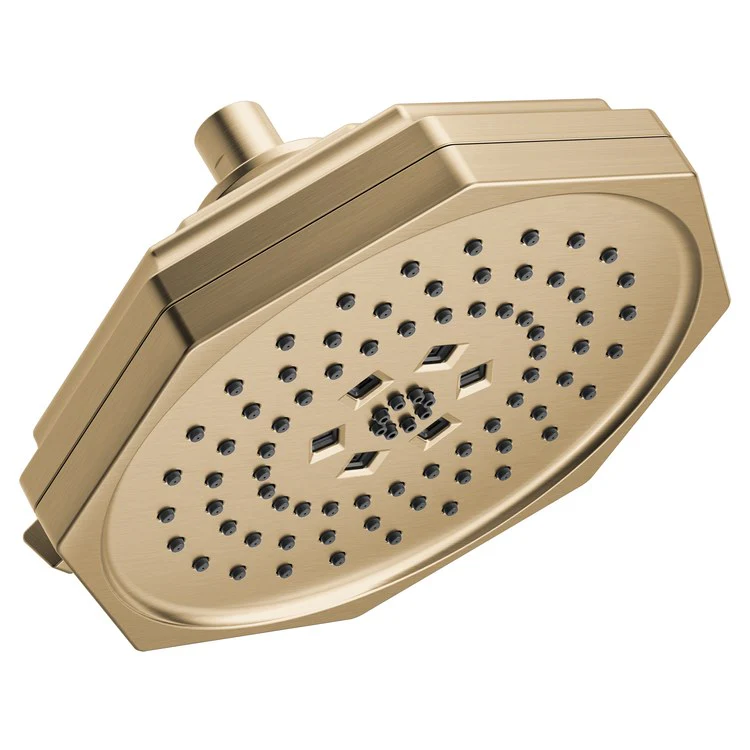 Showerhead Beauclere 4 Functions H2OKinetic Brilliance Black Onyx 8 Inch 1.75 Gallons per Minute Round Wall Mount - Frankwebs