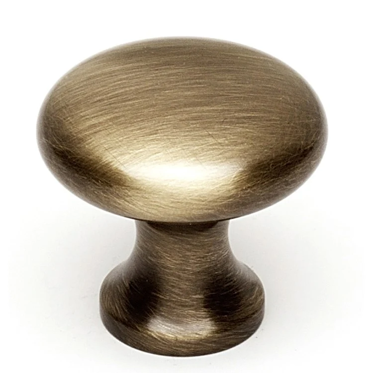 Knob I Collection Round Satin Nickel Brass 1 Inch 1 Inch 9/16 Inch - Frankwebs