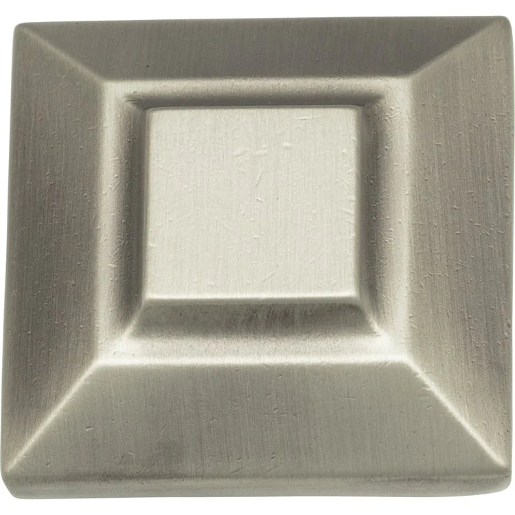 Knob Atlas Trocadero Large Square Pewter Zinc Alloy 1-1/2 Inch - Frankwebs