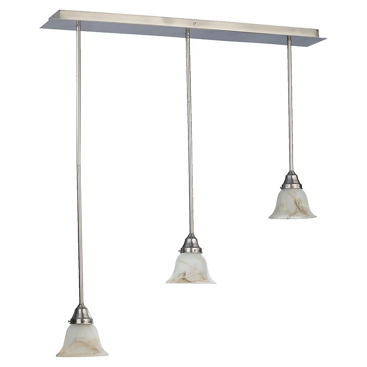 Three-Light Rectangular Linear Pendant Canopy without Lights - Frankwebs