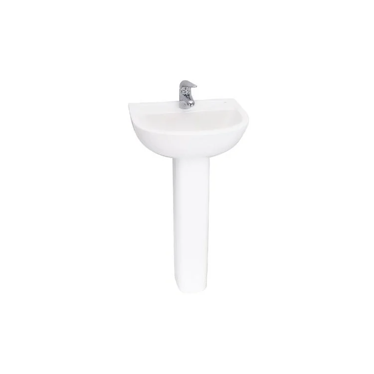 Pedestal Top Compact 545 21-1/2 Inch White Vitreous China - Frankwebs