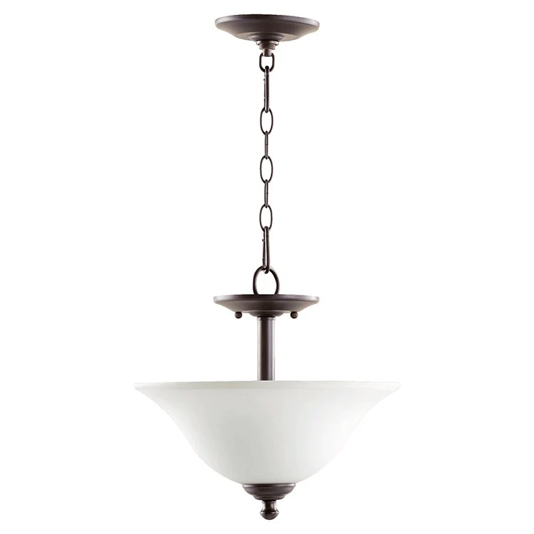 Spencer Two-Light Convertible Semi-Flush Mount Ceiling Fixture/Pendant - Frankwebs