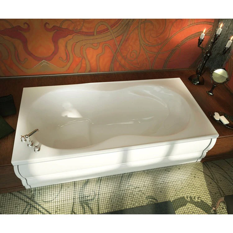 Tub Melodie 66 x 33 Inch Alcove Aerofeel Center White Acrylic - Frankwebs