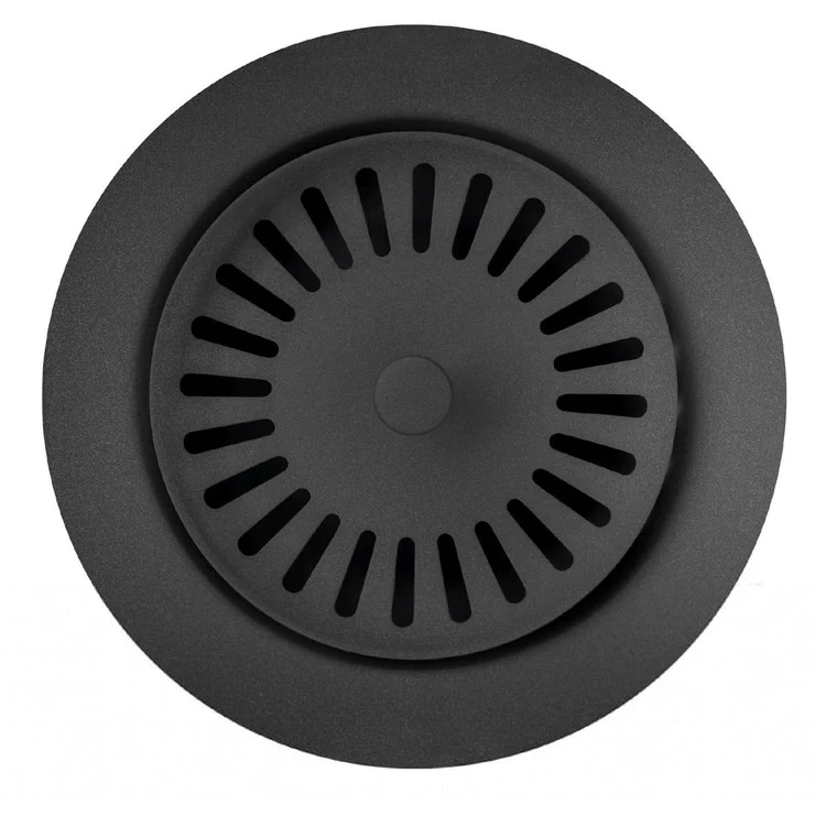 Disposal Flange Decorative Anthracite 3-1/2 Inch Stainless Steel for Drains with 3-1/2 Inch Connection 4-1/2 Inch - Frankwebs