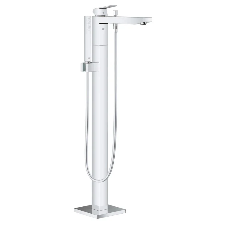 Eurocube Single Handle Freestanding Tub Filler with Handshower - Frankwebs