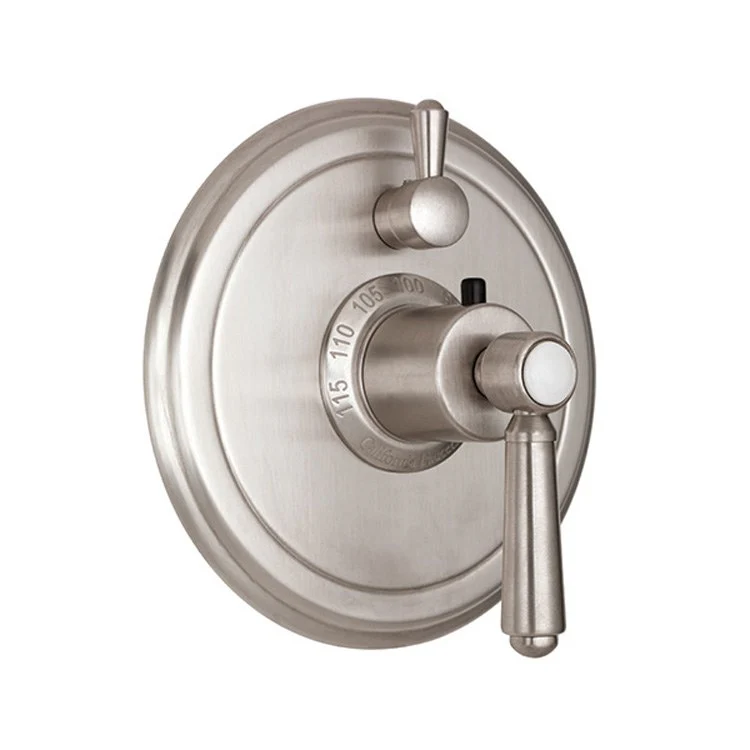 Thermostatic Trim Montecito Round with Single Volume Control 2 Lever Polished Chrome ADA for Requires Rough Valve TH51-R Or TH51D2-R Handles and Escutcheon Brass - Frankwebs