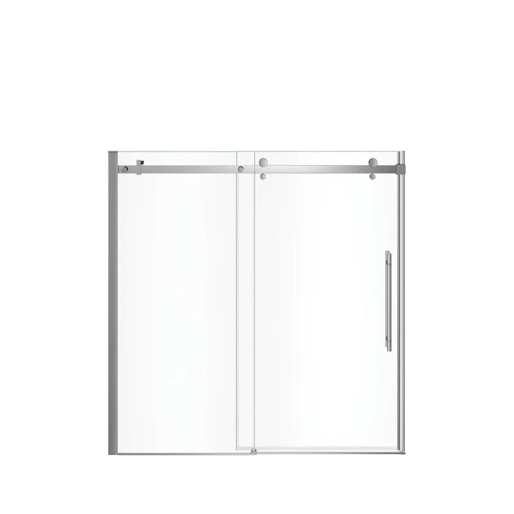 Tub and Shower Door Vela Sliding 59 x 59 Inch Chrome Clear 5/16 Inch - Frankwebs