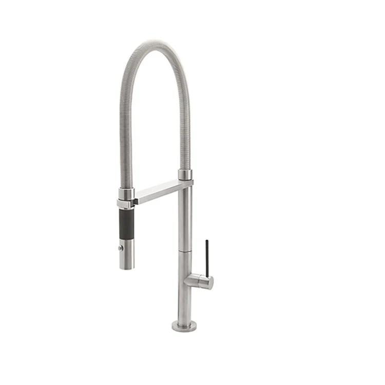 Kitchen Faucet Poetto Culinary 1 BST Series Lever ADA Ultra Stainless Steel Pull-Out Spout Height 7-7/8 Inch 1.8 Gallons per Minute - Frankwebs