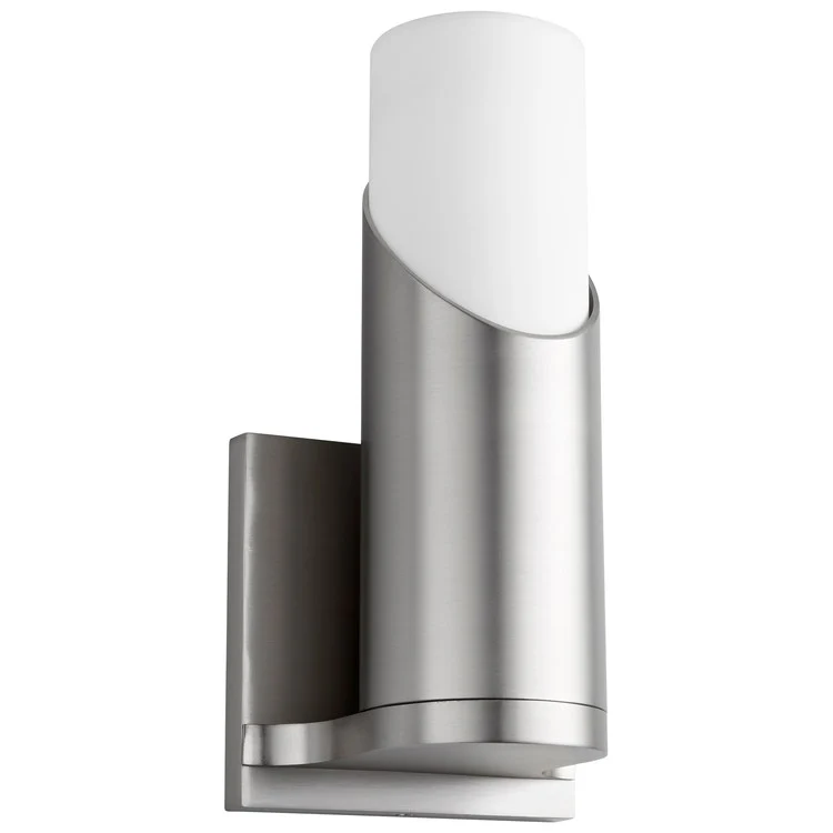 Ellipse Single-Light Wall Sconce with Acrylic Shade- - Satin Nickel - Frankwebs