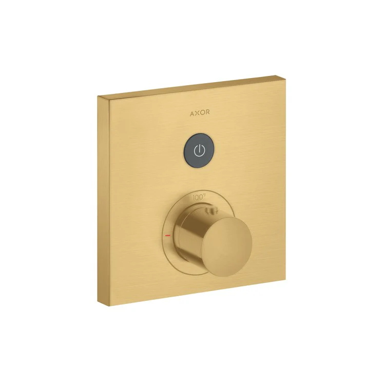 Thermostatic Trim ShowerSelect Square 1 Function 1 Knob Brushed Black Chrome 7.0 Gallons per Minute Metal - Frankwebs