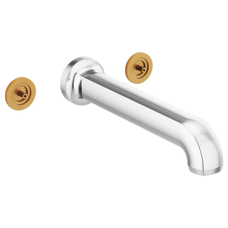 Tub Filler Kintsu Wall Mount 8 Inch Spread 2 Less Handle ADA Brilliance Black Onyx - Frankwebs