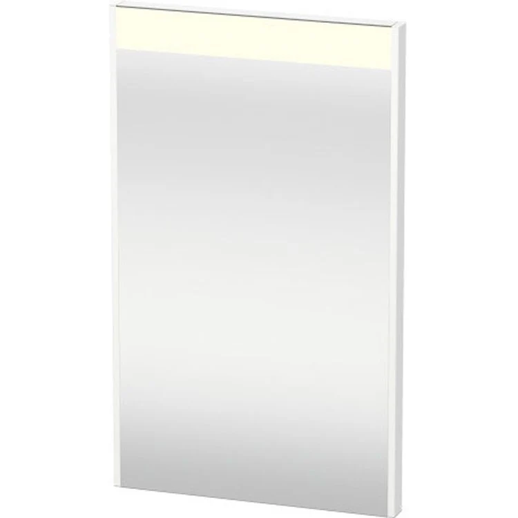 Mirror Brioso 27-1/2 x 16-1/2 Inch White Matte with Lighting Rectangle Bottom Right Sensor Switch - Frankwebs
