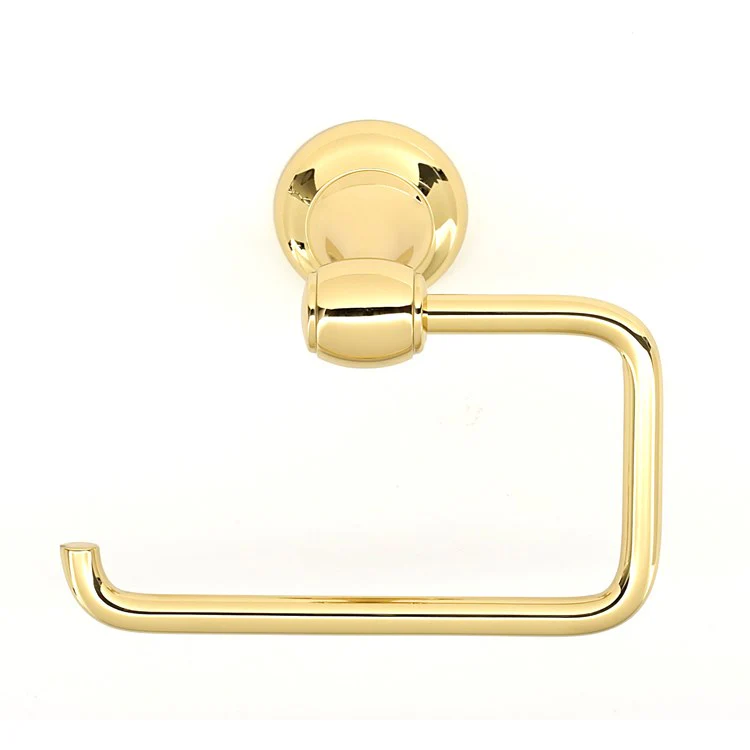 Toilet Paper Holder Royale Bath Single Post Polished Nickel Brass 5-1/2 Inch 3-1/2 Inch Wall Mount - Frankwebs