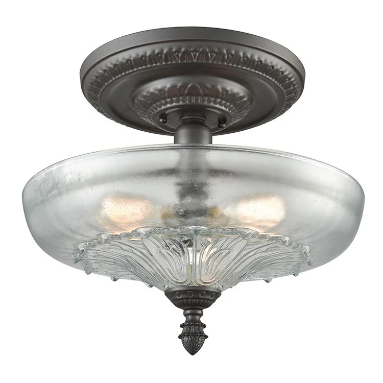 Restoration Three-Light Semi-Flush Mount Ceiling Fixture - Frankwebs
