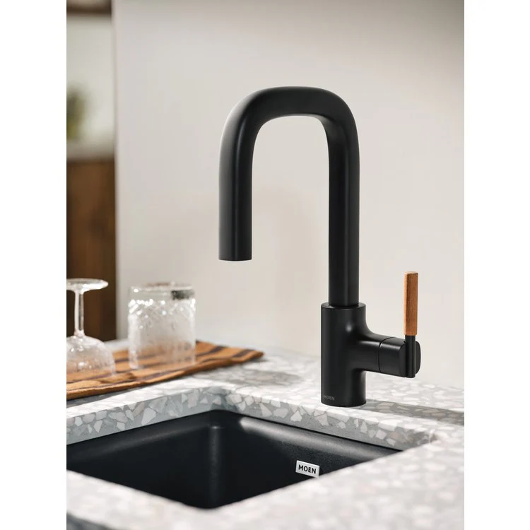 Bar Faucet Tenon 1 Lever ADA CALGreen Matte Black PowerBoost 1.5 Gallons per Minute - Frankwebs