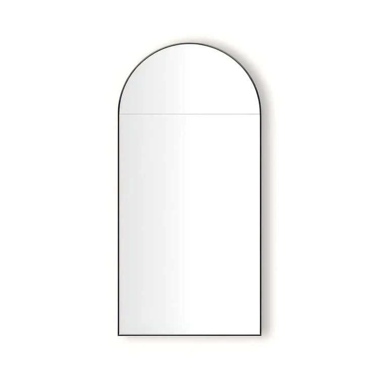 Medicine Cabinet Main Line 20 x 40 Inch 1 Doors Mirrored Matte Black Arch Top Murray Hill Arch Slow Close Hinges 4 Inch - Frankwebs