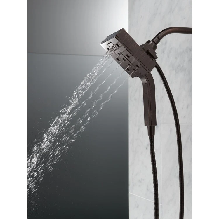 Contemporary H2Okinetic In2ition Two In One Four-Function Integrated Shower Head/Handshower - Frankwebs