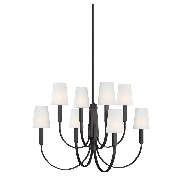 Logan Eight-Light Two-Tier Chandelier by Thomas O'Brien - Frankwebs