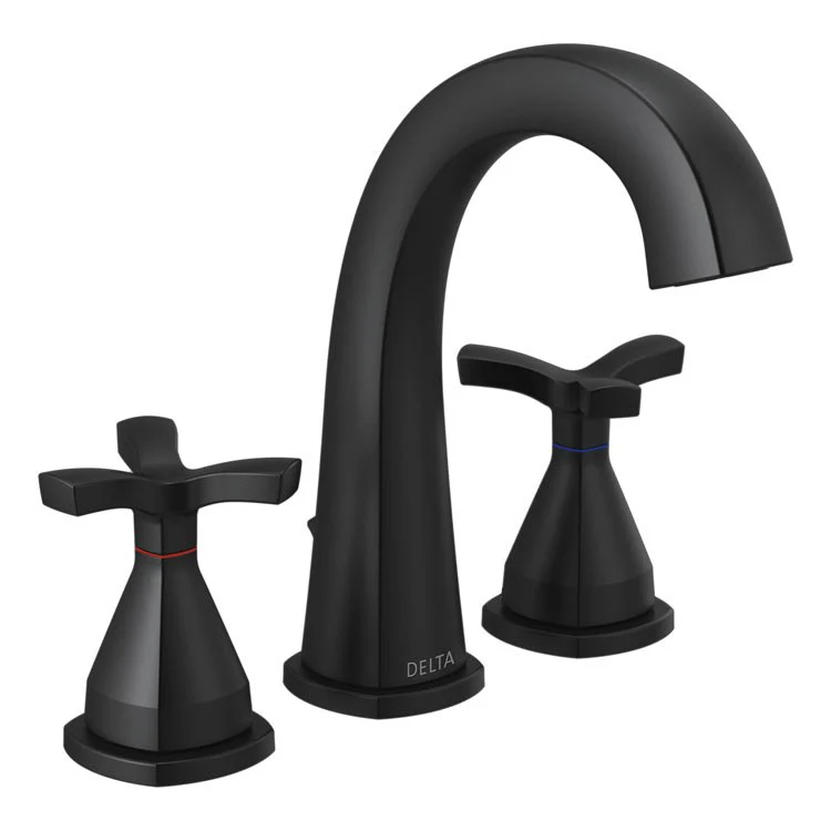 Lavatory Faucet Stryke Widespread 8-16 Inch Spread 2 Cross ADA WaterSense Matte Black 1.2 Gallons per Minute - Frankwebs